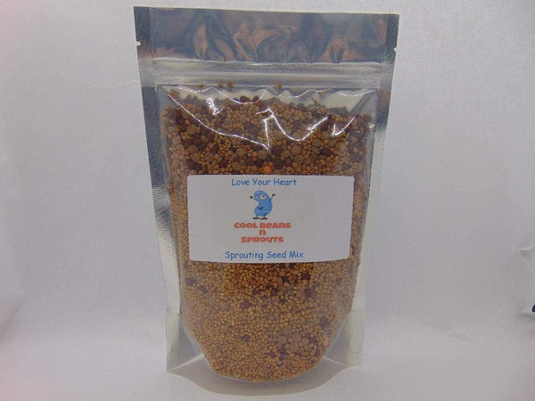 "COOL BEANS n SPROUTS" Brand, Love Your Heart Mix Seeds for Sprouting