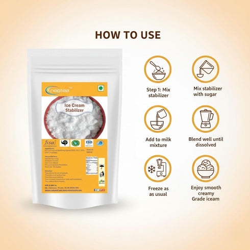 (100 (3.52 OZ)) Neotea Ice Cream Stabilizer | Helps Prevent Ice Crystals | Enhances Texture | Perfect for Professional