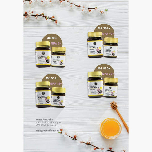 Honey Australia Manuka Honey MGO 83+ | 8.8 oz | Raw, Organic, Pure Honey for Cooking, Baking & Wellness
