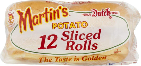 12 15 oz (2 Martin's Sliced Potato Rolls- pk bags)