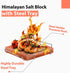 8x8x1 ZK Himalayan Salt Cooking Block Plate with Steel Tray Holder- Food Grade Rock Salt for Grilling, Cutting