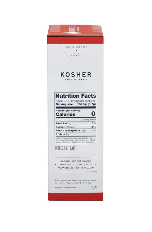 1886-3 Packaging) Diamond Crystal Kosher Salt Full Flavor, No Additives - Pure and Natural Since Pound (New