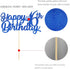 Blue Happy 16th Birthday Cake Topper, Royal Blue Glitter Cheers To 16 Years Party Cake Decorations