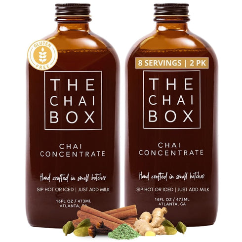 The Chai Box Sweetened Chai Tea Concentrate - Vegan, Gluten Free Chai