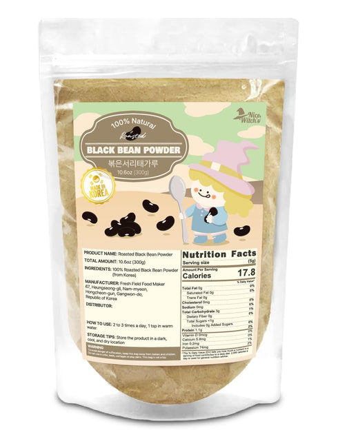 NICE WITCH'S Korean Roasted Black bean Powder 10.5oz / 300g - 100%