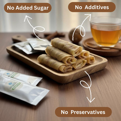 Pack (16 OZ Organic Sun Dried Banana Snacks - Natural Fruit Leather No Sugar Added - No Preservatives - Unsulfured