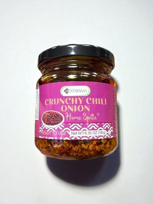 Katayama 6.35 oz Crunchy Chili Onion, Spicy Chili Crisp with Fried Garlic & Onion Versatile Topping & Condiment