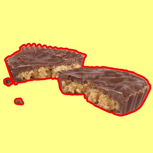 2 1.5 (Pack 3) Sweetzo - Chocolate Covered Peanut Butter Treats with Swirl Sticker, Crunchy Clark Cups, Party Favor