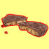 2 1.5 (Pack 3) Sweetzo - Chocolate Covered Peanut Butter Treats with Swirl Sticker, Crunchy Clark Cups, Party Favor