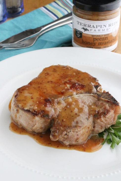 10.5 oz Terrapin Ridge Farms Pecan Honey Mustard Sweet & Tangy Mustard for Cheese, Meats, Pretzels & More Jar