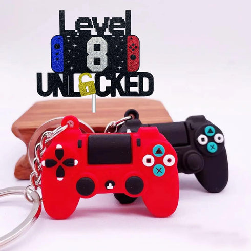 Happy 8th Birthday Cake Topper, Level 8 Unlocked for Kids, Boys & Girls Birthday Party Decoration