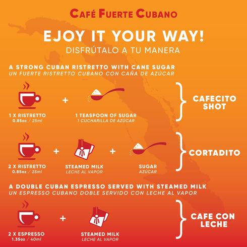 Caf Fuerte Cubano 13, Packaged (80 Count) , Aluminum Espresso Capsules, Compatible with Nespresso Original Machines