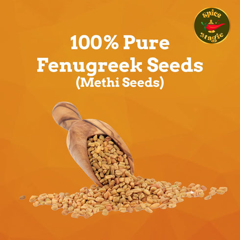 Spice Magic Whole Spices - 100% Pure, Aromatic & Natural, Gluten-Free, Non-GMO, Indian Origin (Fenugreek Seeds)