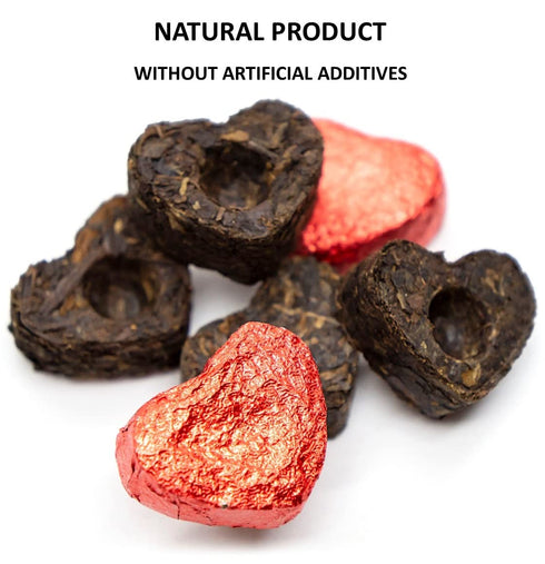 Jinglong Tea Factory Puerh Tea Mini Cakes, 20 Pcs, Ripe Pu-erh Heart Shaped Mini Tuocha (3.6 Ounce)