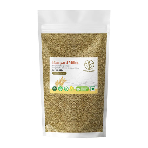 900g Shiva Organic Barnyard Millet - | Himalayan Jhangora | Unpolished | High Protein, Gluten-Free | Low-Calorie, Low