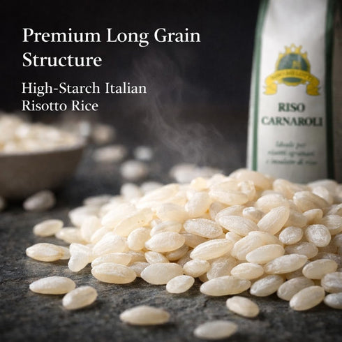 Riso Melotti 2.2 lb (1 Carnaroli Rice kg) Premium Italian Risotto Rice, High Starch for Creamy Texture, Ideal