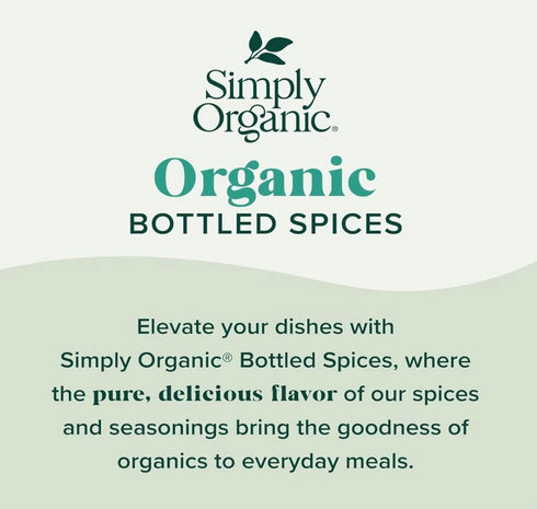 Generic Set (6 Simply Organics Herbs and Spices Assorted Variety Gift Glass flavors)
