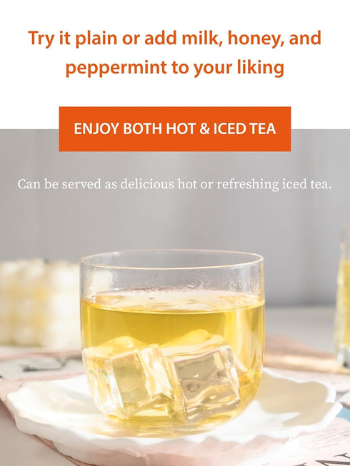 8.8 TeeLux Jasmine Green Tea Loose Leaf, Natural Premium Jasmine Chun Hao with Pleasant Aroma, Hot & Iced Tea, Ounce