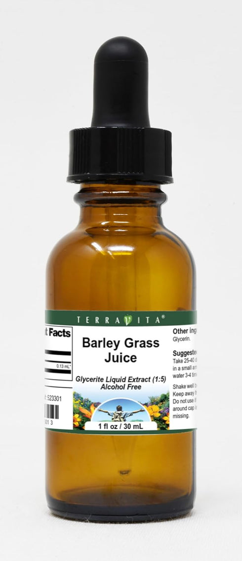 Terravita Barley Grass Juice Glycerite Liquid Extract (1:5) - No Flavor (1 oz,