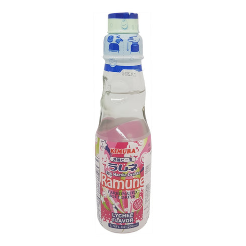 Kimura Ramune Japanese Marble Soft Drink, Lychee, 6.76 Ounce (Pack Of 18)