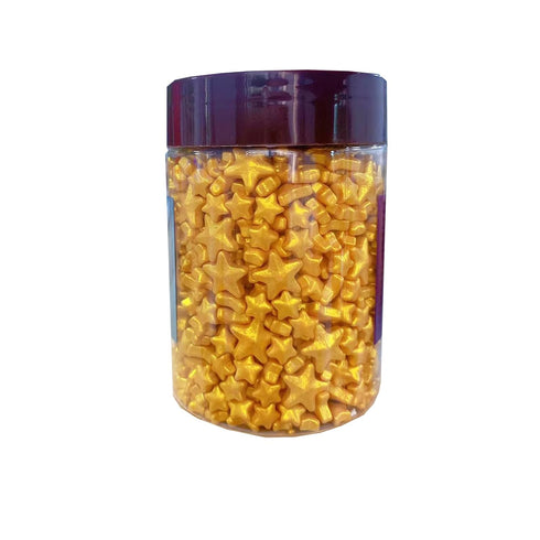 Sentovac Gold Star Sprinkles Edible Sugar for Cake Decorating, Halloween, Christmas, Wedding