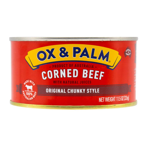 Ox & Palm Corned Beef, Original Chunky Style, 11.5 Ounce (Pack of 1)