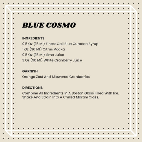 1 (33.8 Oz), Pack 3 Finest Call Premium Blue Curacao Drink Mix, Liter Bottle Fl