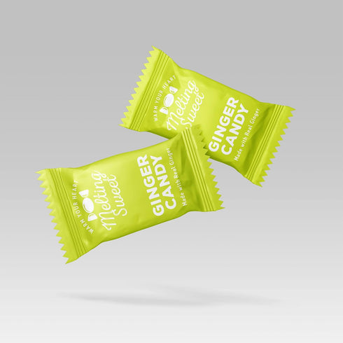 (4.4oz, Pack 1) Melting Sweet Premium Individually Wrapped Ginger Hard Candy