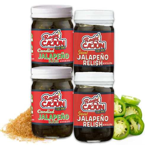 Jalapeo Variety Pack - Candied Jalapeo Slices 14 oz (2) + Sweet