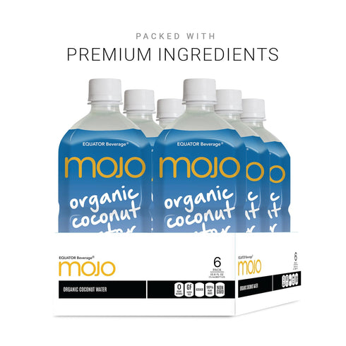 1043 33.8 Oz (Pack 6) MOJO Organic Coconut Water | Hydration Drink & Sports Drink | Electrolytes Beverage mg | Vitamin
