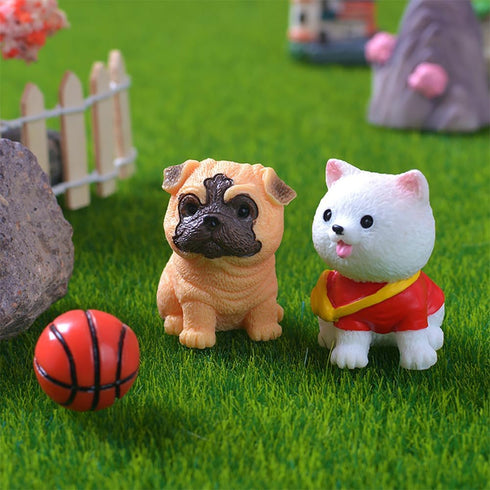 MAOMIA 12 Pcs Mini Dog Figure Animal Toys Cake Topper Puppy Figures Miniature Dog Figurines Collection Playset for Christmas Birthday Gift Desk Decorations