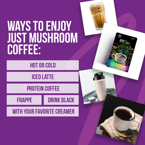 5 30 Just MOVE Mushroom Coffee, Organic Arabica Coffee Made With Super Mushrooms, Lions Mane, King, Trumpet, Cordyceps