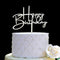 Happy Birthday Cake Topper for Party Decorations - Mirror Silver Acrylic