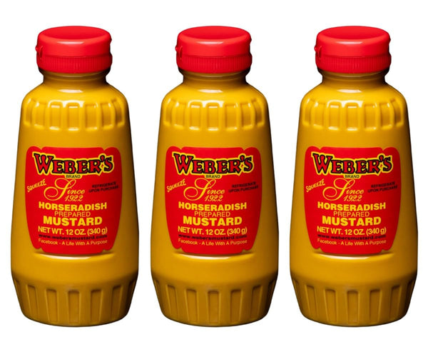 Weber's BUffalo's Own Brand Premium Horseradish Mustard Squeeze Bottle - 12oz (3-pack) |