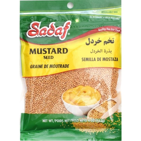 Sadaf Mustard Seeds 4oz - Mustard Seeds for Cooking or Pickling Whole