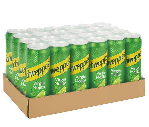 Schweppes 330ml Pack 6 's Virgin Mojito Non-Alcoholic Carbonated Soft Drink Each