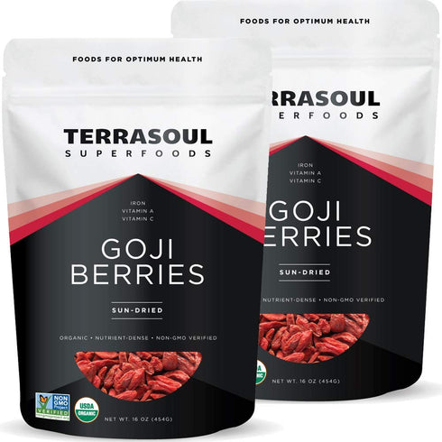 Terrasoul Superfoods Organic Goji Berries, 2 Lbs (2 pack) - Large Size