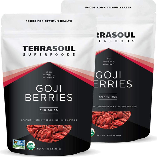 Terrasoul Superfoods Organic Goji Berries, 2 Lbs (2 pack) - Large Size