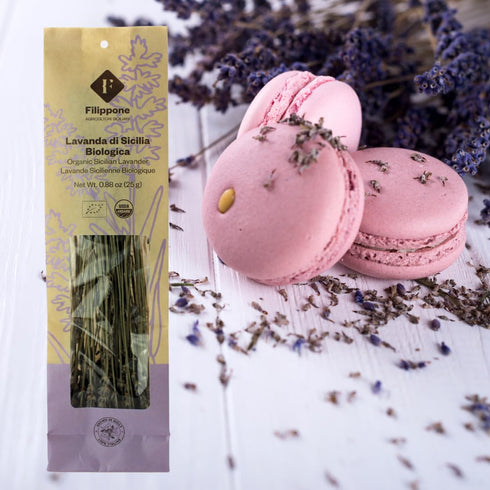 25 (0.88 oz), Filippone - Organic Edible Dried Lavender Bunch g Edible lavender for drinks, Food Grade, Italian Dried