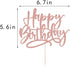 Glitter Happy Birthday Cake Topper, Rose Gold Anniversary Celebration Party Decoration Supplies for Birthday Cake