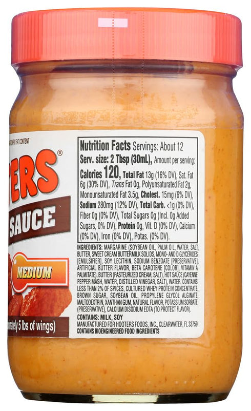 Hooters Medium Wing Sauce, 12oz