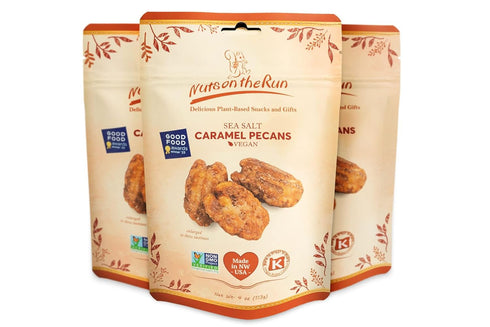 Nuts on the Run Sea Salt Caramel Pecan Pralines Candied Pecans with