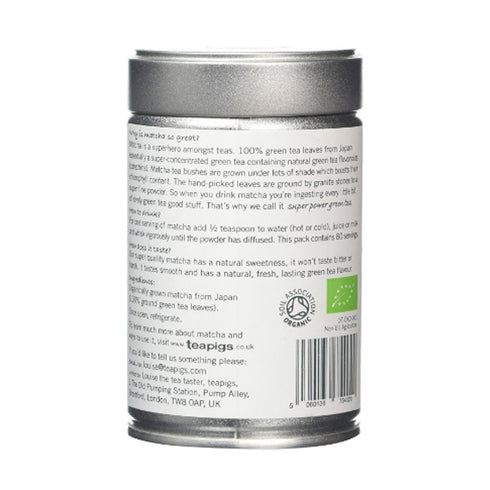 80 teapigs Organic Matcha Tea Tin, Gram