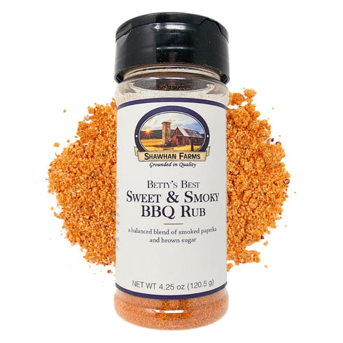 Shawhan Farms Betty’s Best Sweet & Smoky BBQ Seasoning, Non-GMO, Perfect for Grilling