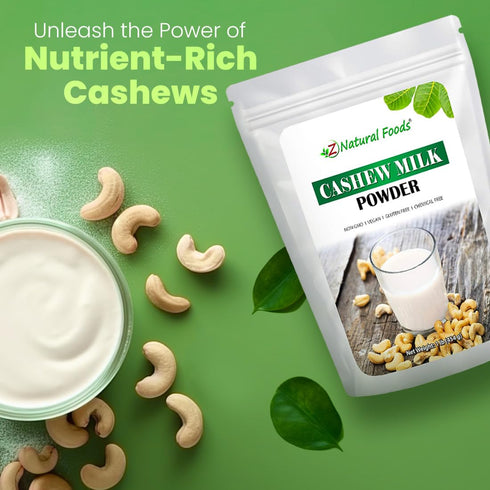 1 lb Z Natural Foods Unsweetened Cashew Milk Powder - Plant/Nut Milk For Healthy Heart, Bones, Skin - Substitute