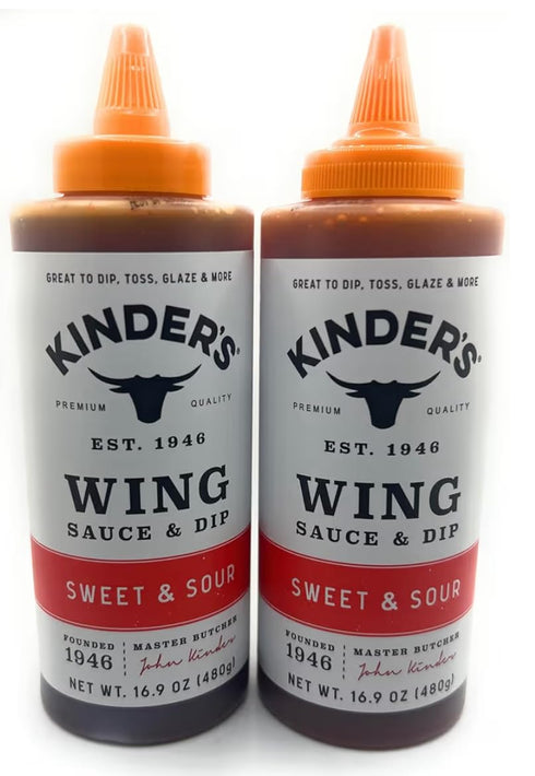 Kinder's Marinades, BBQ, Dipping & Wing Sauces - 2 bottles (Sweet &