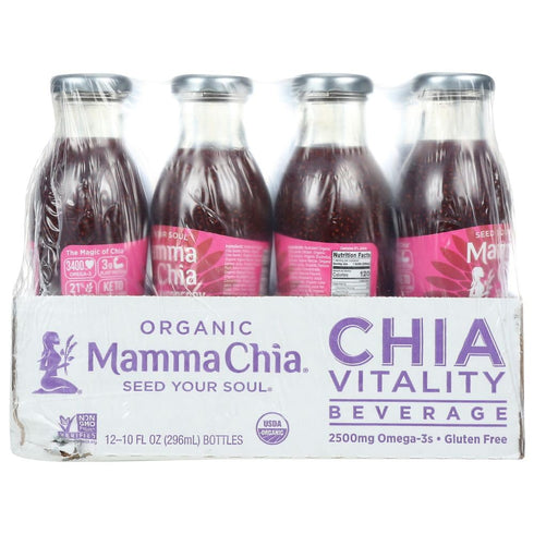 Mamma 10 Chia Organic Raspberry Passion Vitality Beverage, Ounce