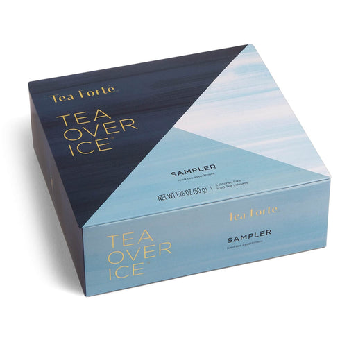 5 Count 24 oz. Tea Forte Tea Over Ice Sampler Premium Organic Caffeine-Free and Caffeinated Assorted Iced Tea Blends