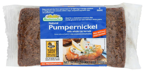 Mestemacher Pumpernickel Bread 17.6 oz each (2 Items Per Order)