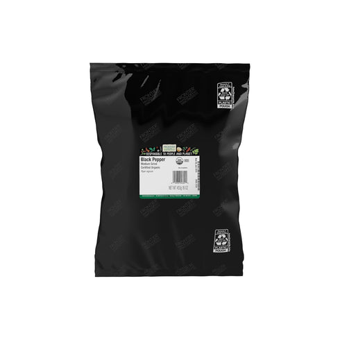 Frontier Co-op Organic Ground Black Pepper, Medium Grind, Kosher | 16 Ounce